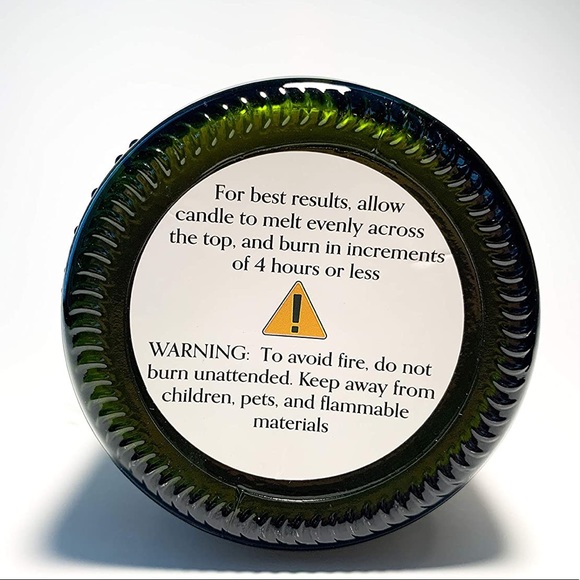 Recycled Wine Bottle Soy Wax Candle (Mimosa) - Picture 7 of 7